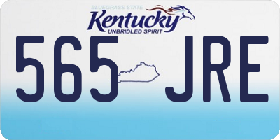 KY license plate 565JRE