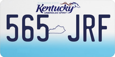 KY license plate 565JRF