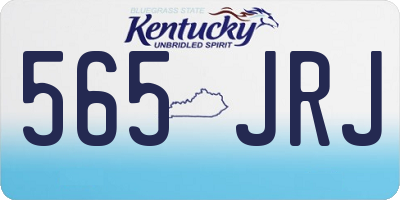 KY license plate 565JRJ
