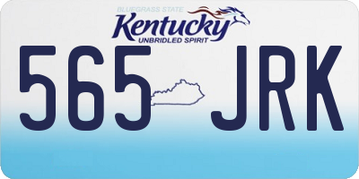 KY license plate 565JRK