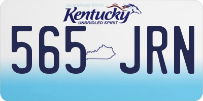 KY license plate 565JRN
