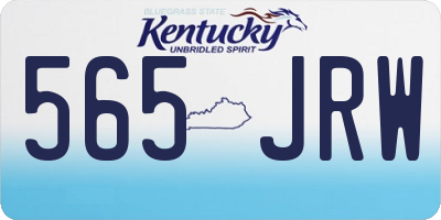KY license plate 565JRW