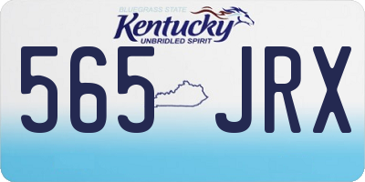 KY license plate 565JRX