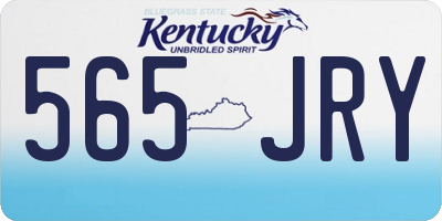 KY license plate 565JRY
