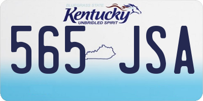 KY license plate 565JSA