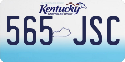 KY license plate 565JSC