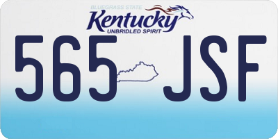 KY license plate 565JSF