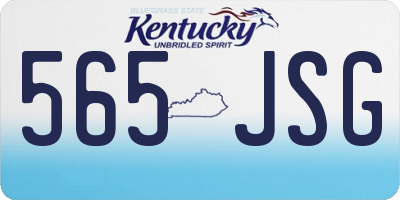 KY license plate 565JSG