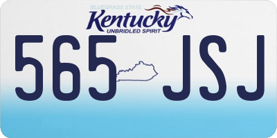 KY license plate 565JSJ