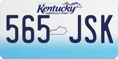 KY license plate 565JSK
