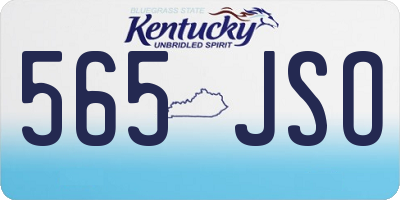 KY license plate 565JSO