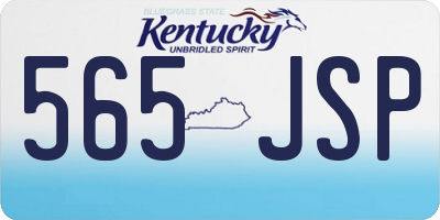 KY license plate 565JSP