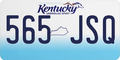 KY license plate 565JSQ