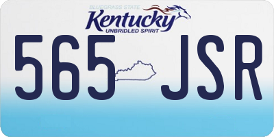 KY license plate 565JSR