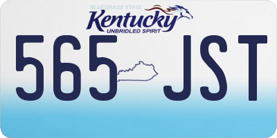 KY license plate 565JST