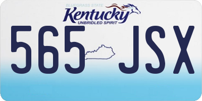 KY license plate 565JSX