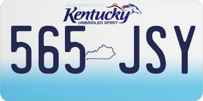 KY license plate 565JSY