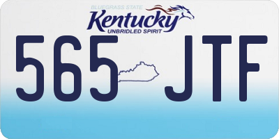 KY license plate 565JTF