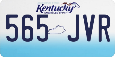 KY license plate 565JVR