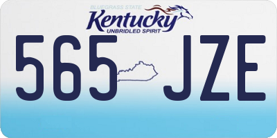 KY license plate 565JZE