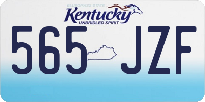 KY license plate 565JZF