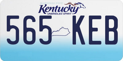 KY license plate 565KEB