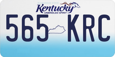 KY license plate 565KRC