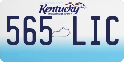 KY license plate 565LIC