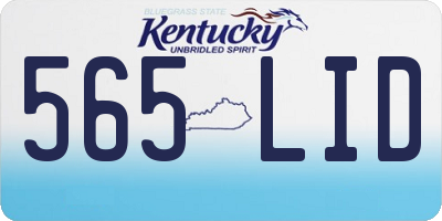 KY license plate 565LID