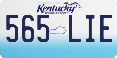 KY license plate 565LIE