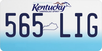 KY license plate 565LIG