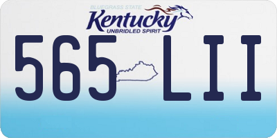 KY license plate 565LII