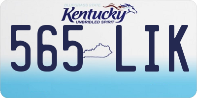 KY license plate 565LIK