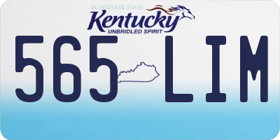 KY license plate 565LIM