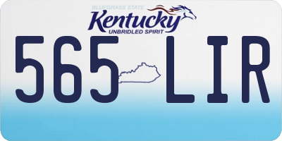 KY license plate 565LIR