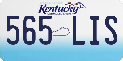 KY license plate 565LIS