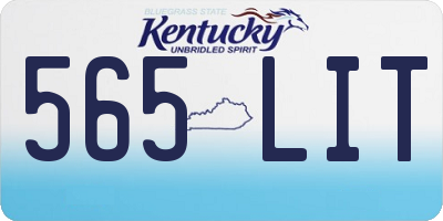 KY license plate 565LIT