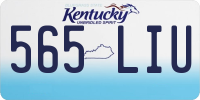 KY license plate 565LIU