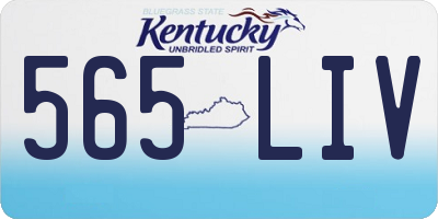 KY license plate 565LIV