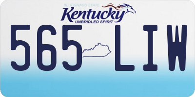 KY license plate 565LIW