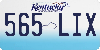 KY license plate 565LIX
