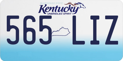 KY license plate 565LIZ