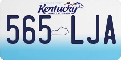 KY license plate 565LJA
