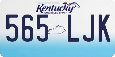 KY license plate 565LJK