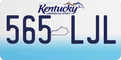 KY license plate 565LJL