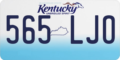 KY license plate 565LJO