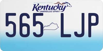 KY license plate 565LJP