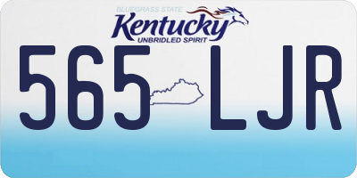 KY license plate 565LJR