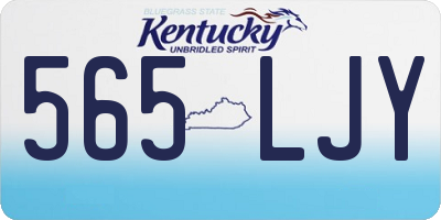 KY license plate 565LJY