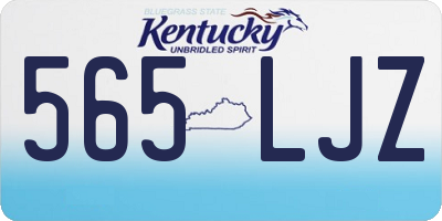 KY license plate 565LJZ